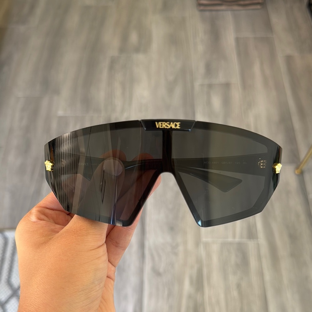 Versace Black Sunglasses with Gold Details
